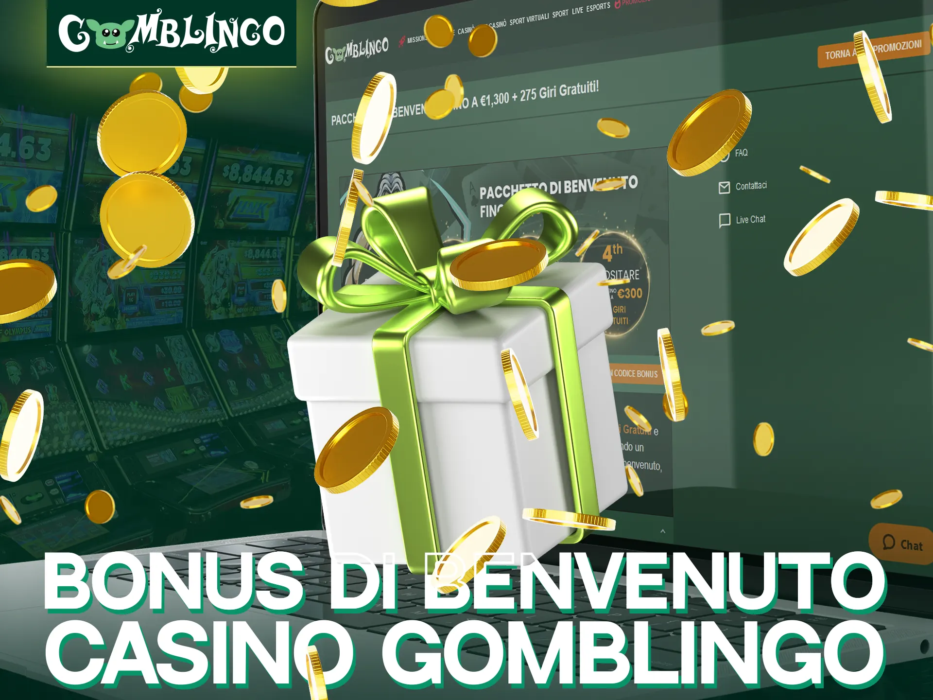 Iniziate la vostra avventura al Gomblingo Casino con un generoso pacchetto di benvenuto.