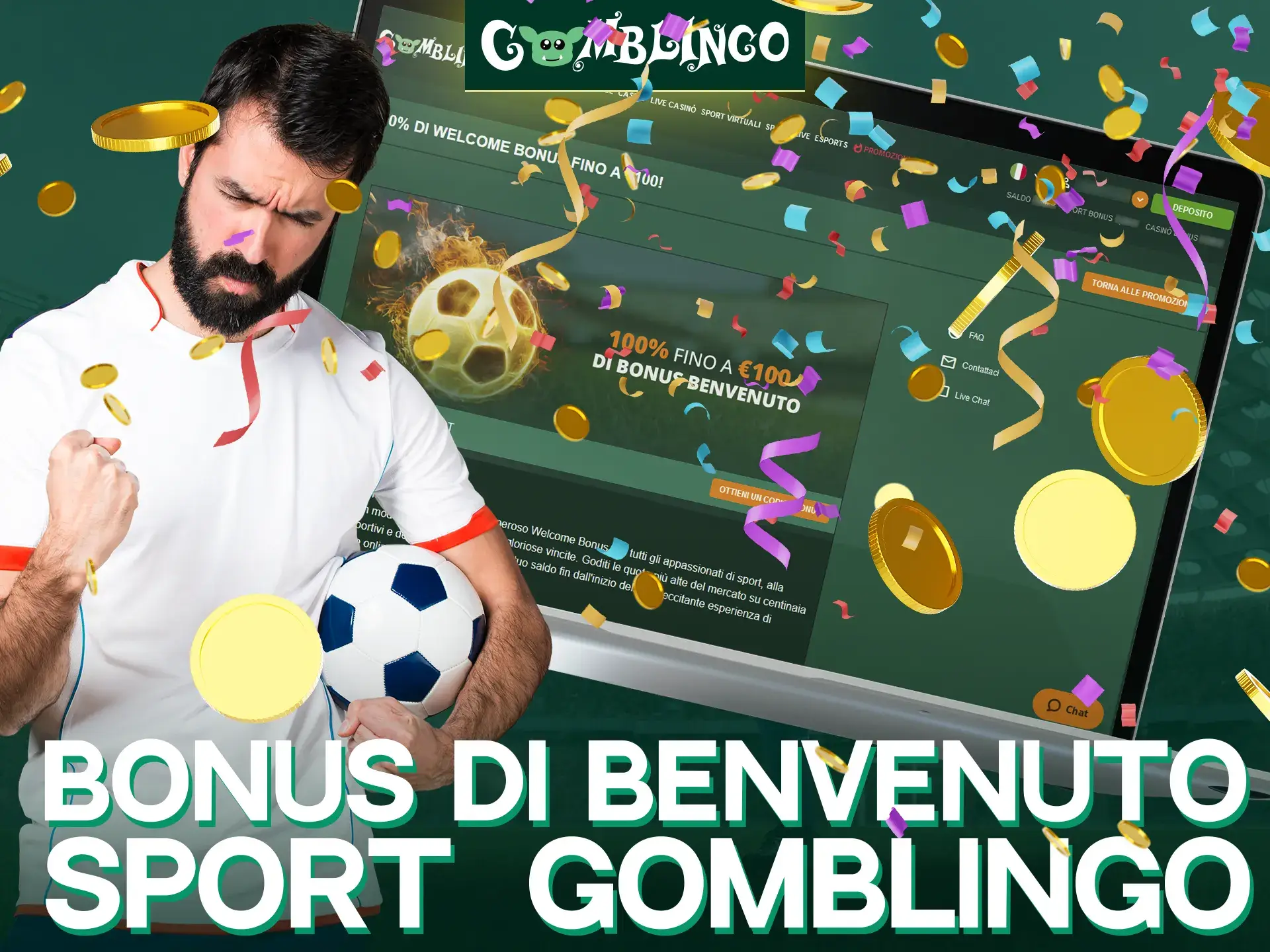 Iniziate la vostra esperienza di scommesse sportive su Gomblingo con un bonus del 100%.