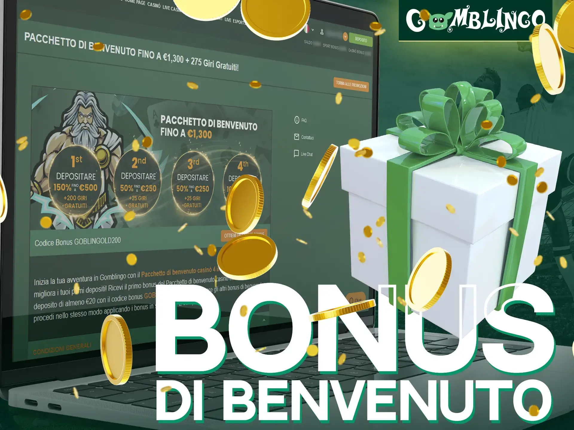 Generoso bonus di benvenuto dalla piattaforma Gomblingo.