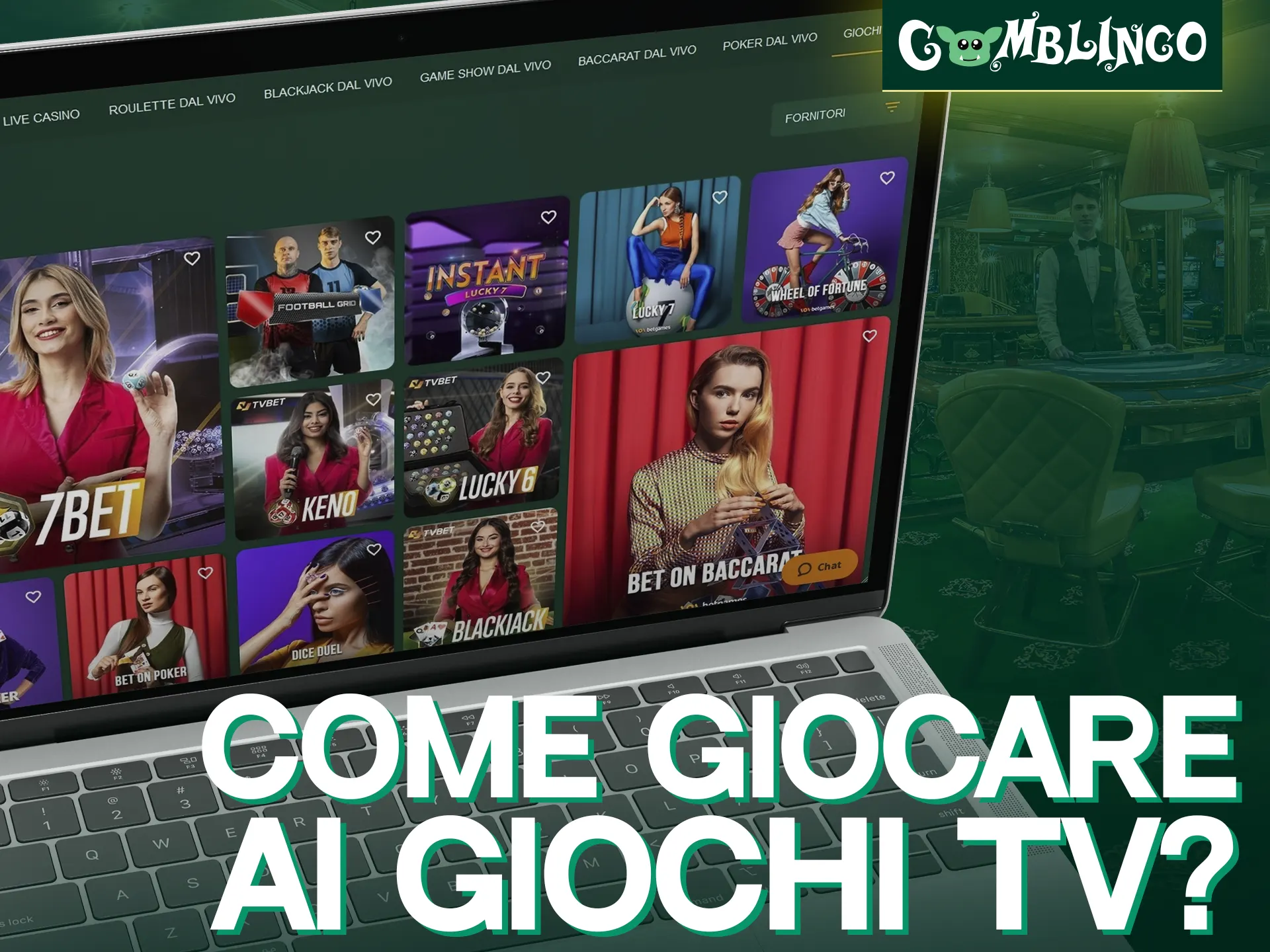 Giocare ai giochi TV su Gomblingo Casino non è difficile né richiede molto tempo.