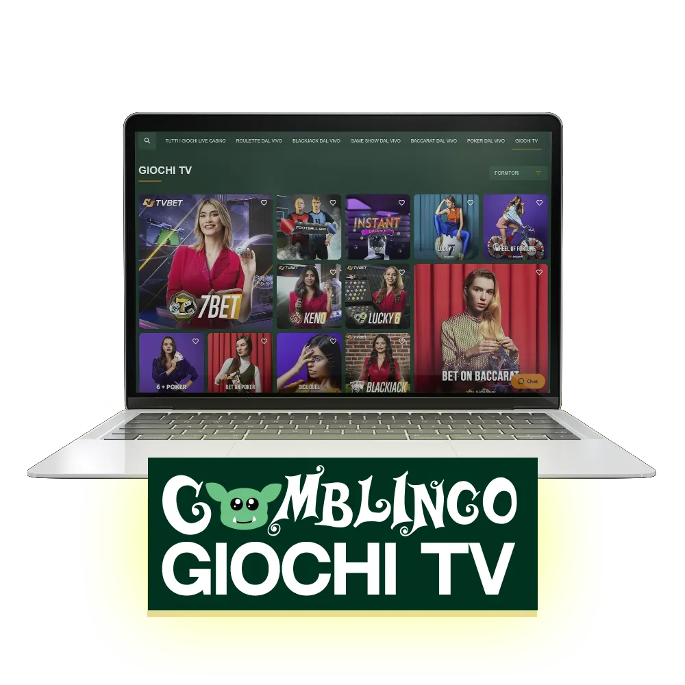 Giocate a entusiasmanti giochi TV sul sito web di Gomblingo.