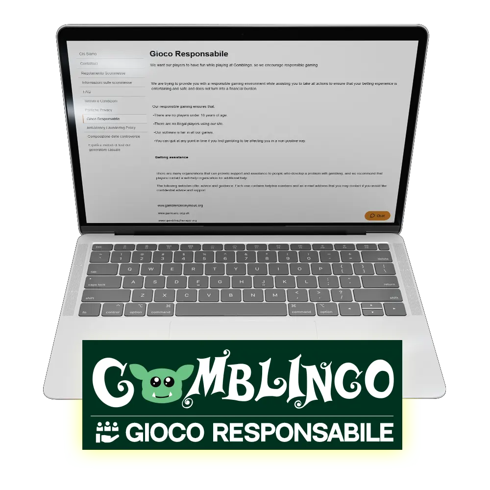 Gioco responsabile e sicuro al Gomblingo Casino.