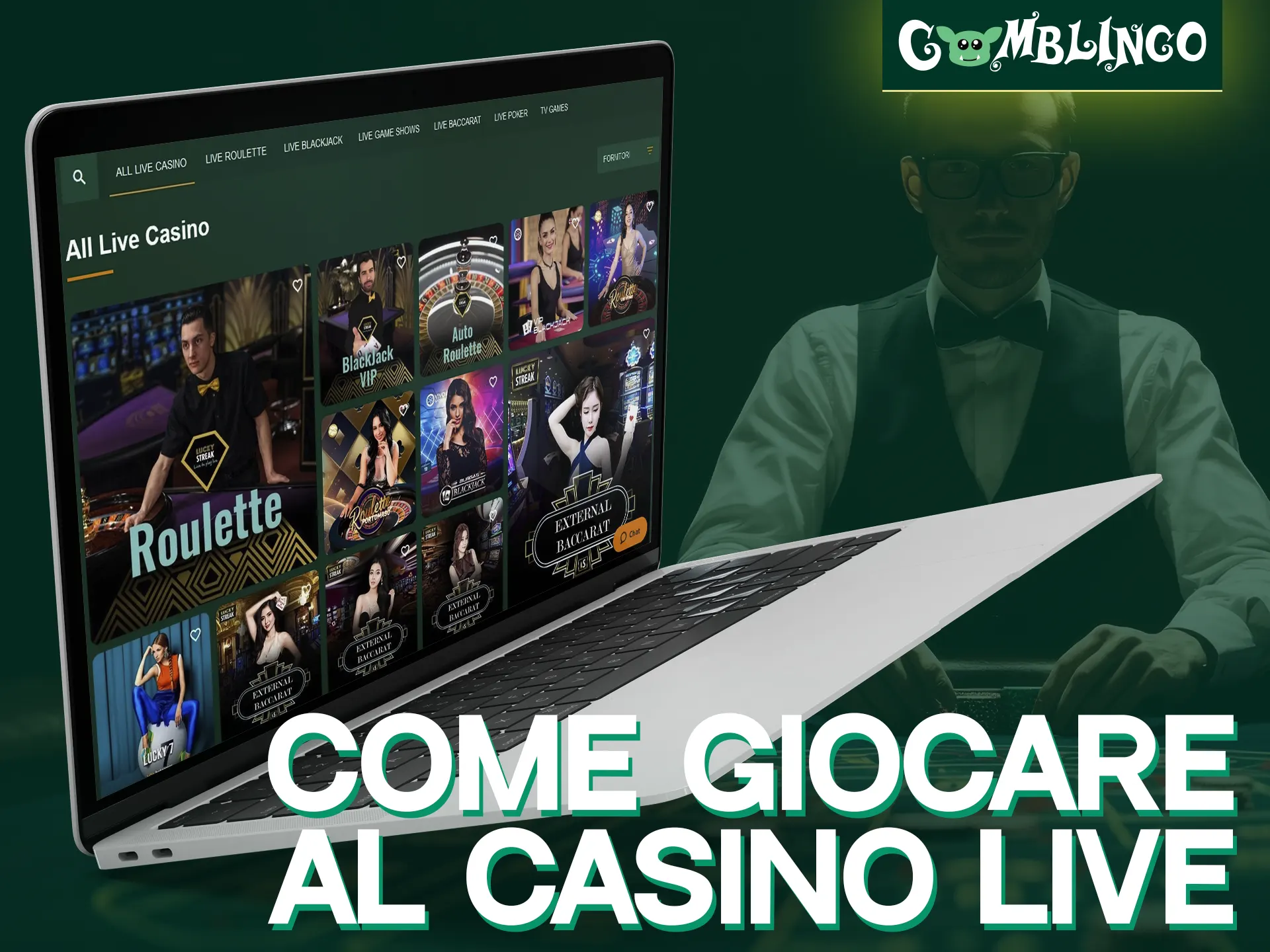 Come iniziare a giocare al Casinò Live sulla piattaforma Gomblingo.