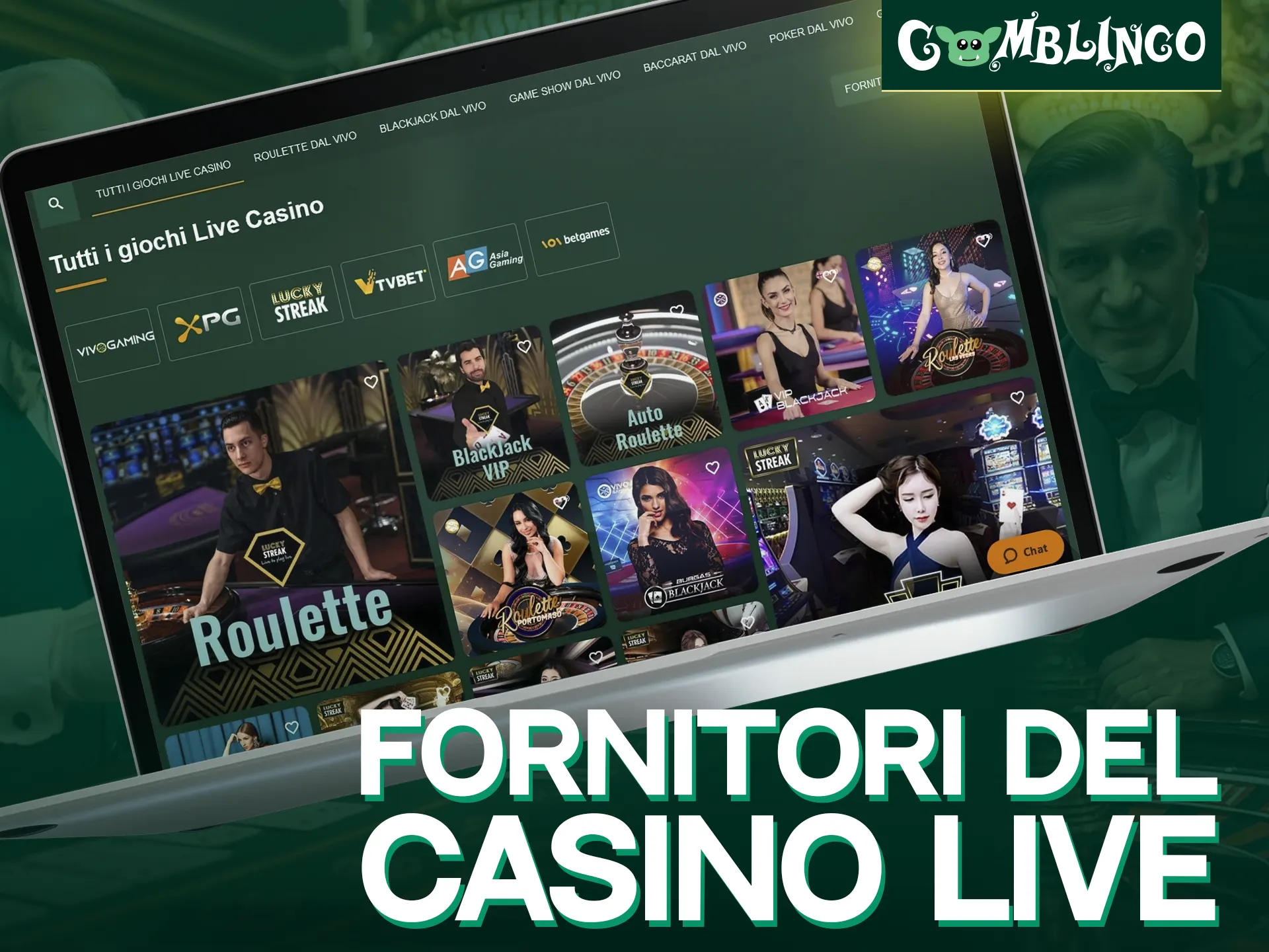 I fornitori più popolari di giochi di casinò dal vivo sul sito web di Gomblingo.