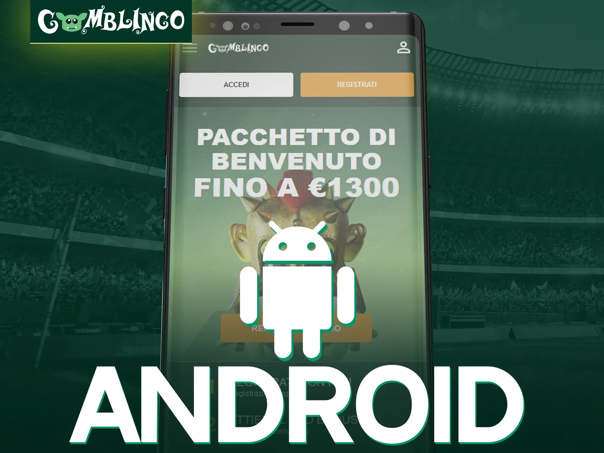 Utilizzate la versione mobile del sito web di Gomblingo mentre l'app per Android è in fase di sviluppo.