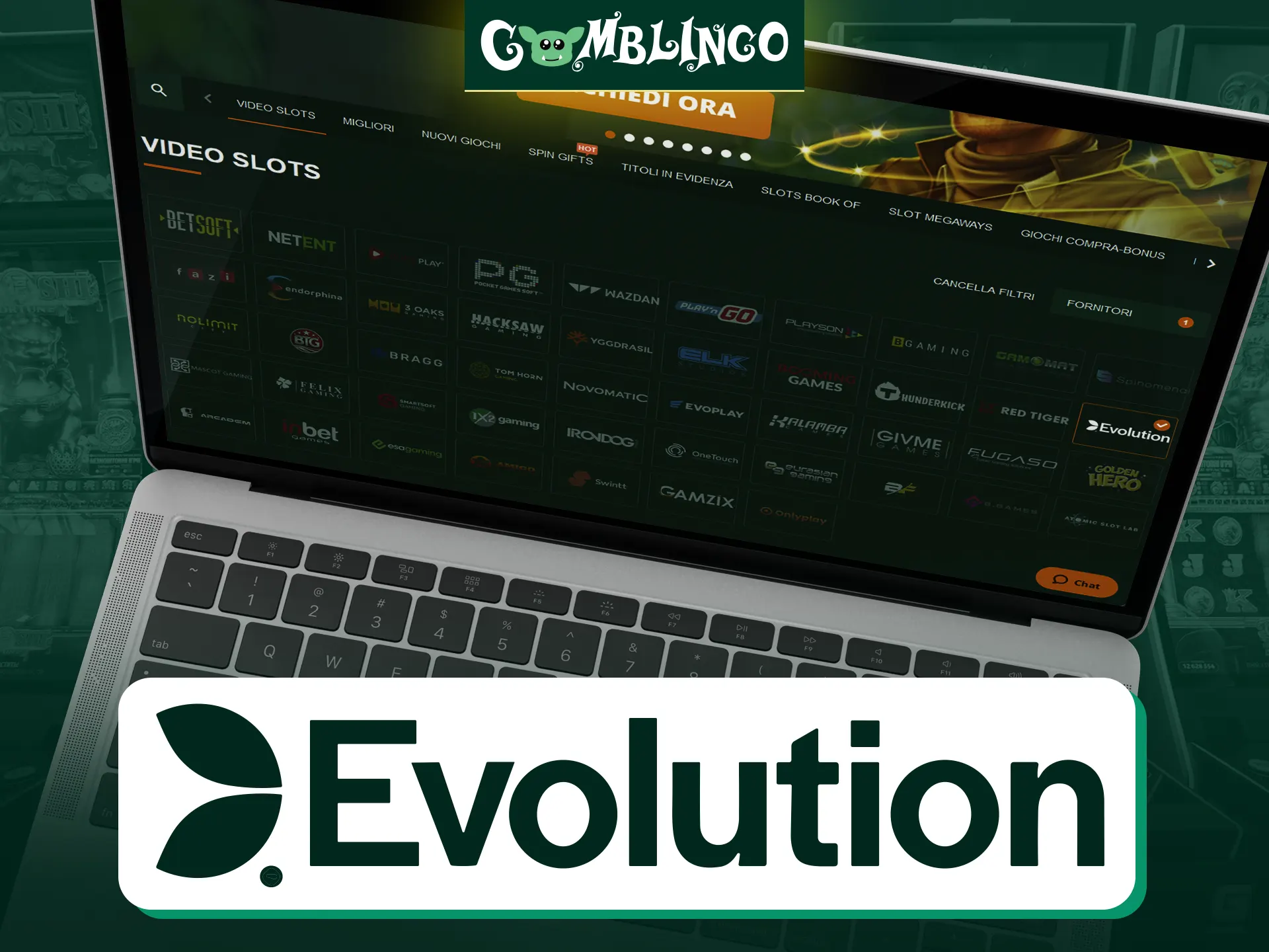 Il casinò online Gomblingo offre un'ampia selezione di giochi entusiasmanti del fornitore Evolution.