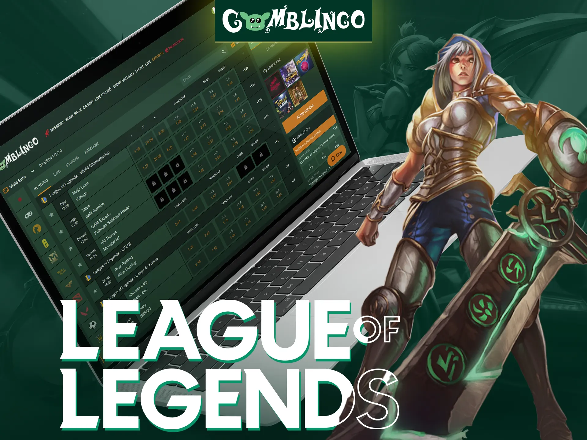 League of Legends è uno dei giochi più popolari al mondo su Gomblingo.